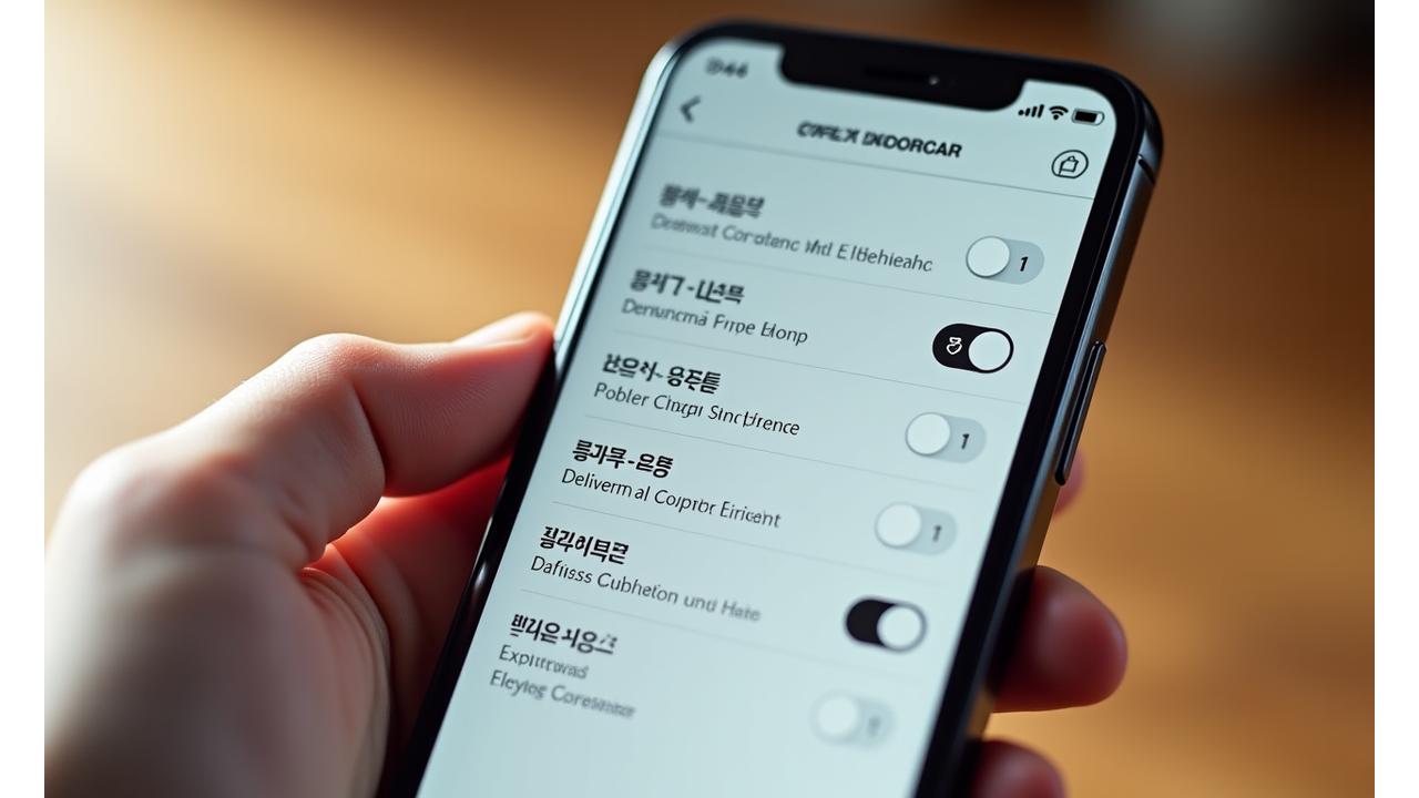 모바일 기기에서 커피 구독 설정 화면을 조작하는 모습