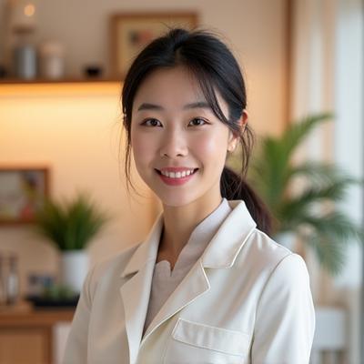 친절하게 웃는 영양사 최건강