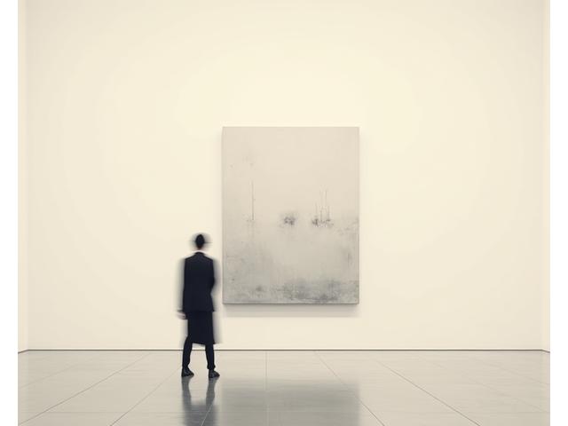 화가 이우환의 작품 '점으로부터' 전시 모습
